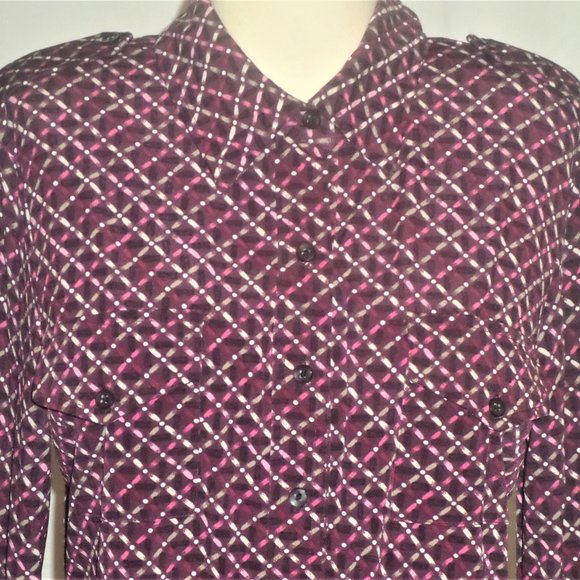 stretch blouse with epaulettes & long sleeves - Picture 2 of 5